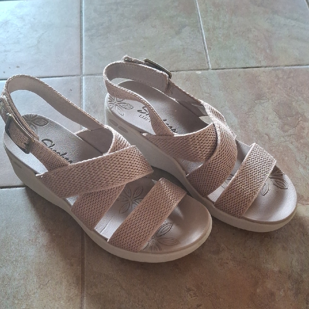 Skechers Tan Wedge Sandals